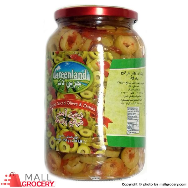 Greenland-Green Sliced Olives Dakka 950 Gr