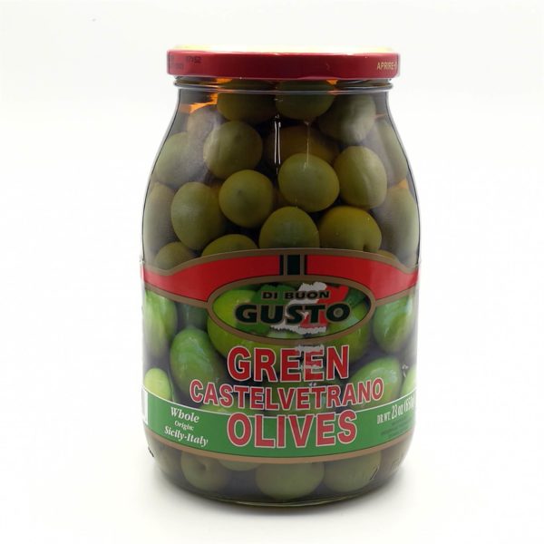 Di Buon Gusto-Green Castelvetrano Olives 650 Gr 23 Oz