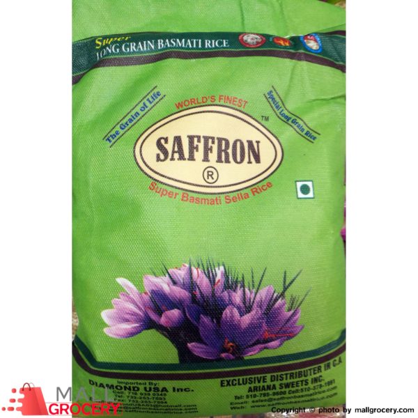 Saffron Super Basmati Sella Rice 10 Lb 4.54 Kgs