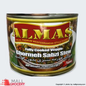 Almas-Halal Fully Cooked Veggie - Ghormeh Sabzi Stew No Meat 482g - 17 Oz