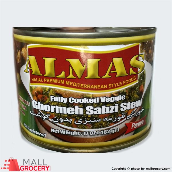 Almas-Halal Fully Cooked Veggie - Ghormeh Sabzi Stew No Meat 482g - 17 Oz