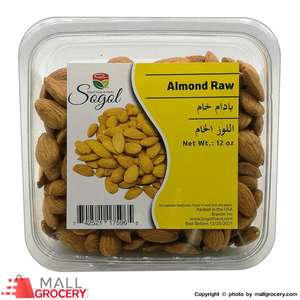 Sogol-Raw Almond 12 Oz 340 Gr