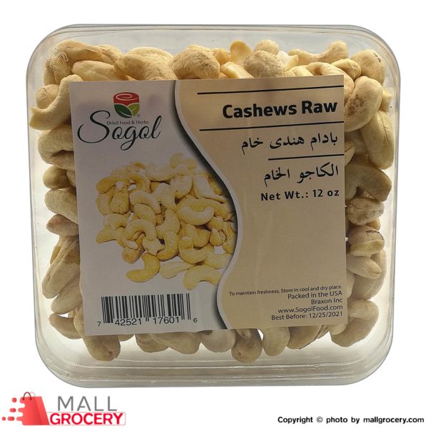 Sogol-Cashews Raw 12 oz 340 gr