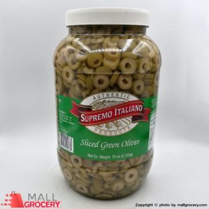 Supermo Italiano-Sliced Green Olive 75 Oz 2.120 Kg