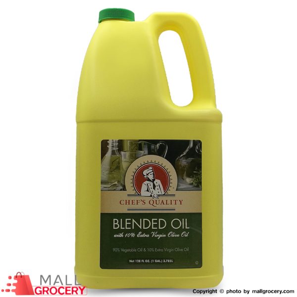 Chef s Quality-Blended Oil With 10 Extra Virgin Olive Oil 128 Fl Oz 3.78 Li