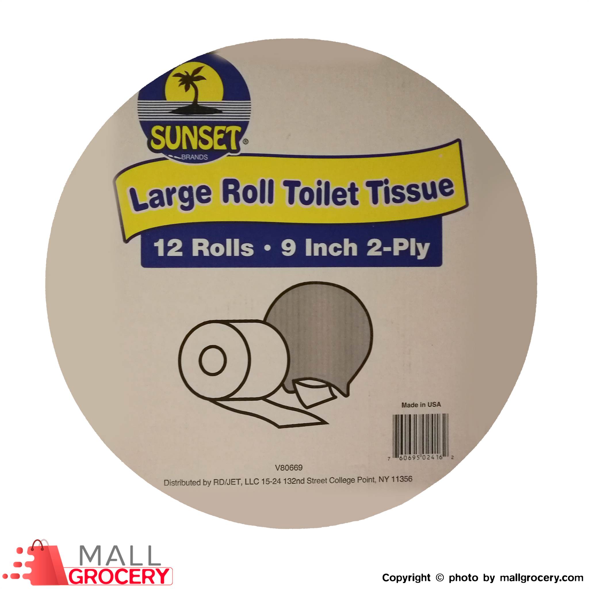 Sunset-Large Roll Toilet Tissue 9 Inch 2 Ply - Image 4