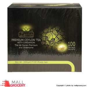 Zarrin-Premium Ceylon Tea with Cardamom 100 Tea Bags