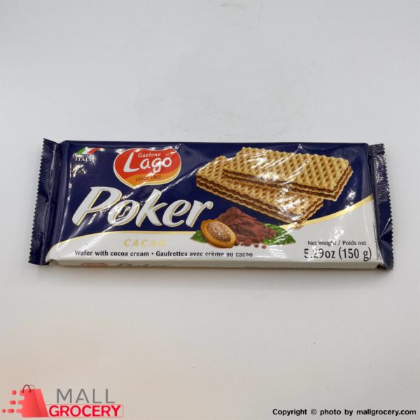 Lago Poker-Wafer With Cocoa Cream 5.29 Oz 150 Gr