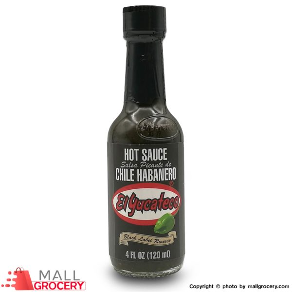 El Yucateco-Hot Sauce Black Label Reserve Chile Habanero 4 Fl Oz 120 Ml