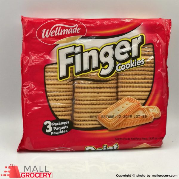 Wellmade-Finger Cookies 15.87 Oz 450 Gr