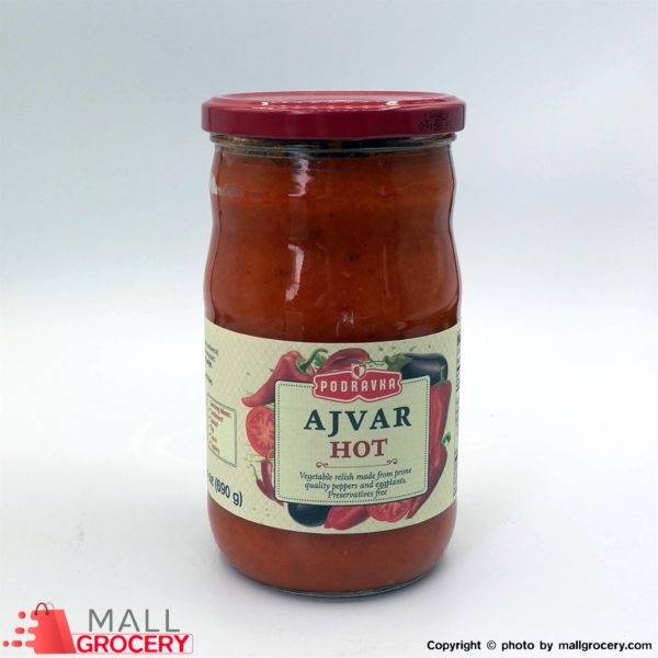 Podravka-Ajvar Hot Eggplant Pepper Appetizer 24 Oz 690 Gr