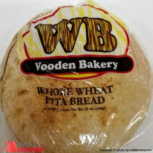 Wb Wooden Bakery-Whole Wheat Pita Bread 6 Larg Loaves 12 Oz