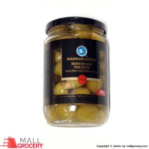 Marmarabirlik-Badem Dolgulu Yesil Zeytin 400 Gr