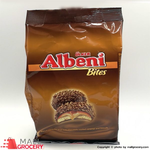 Ulker-Albeni Bites Biscuit Particles Milk Chocolate Coated Caramel Biscuits 144 Gr