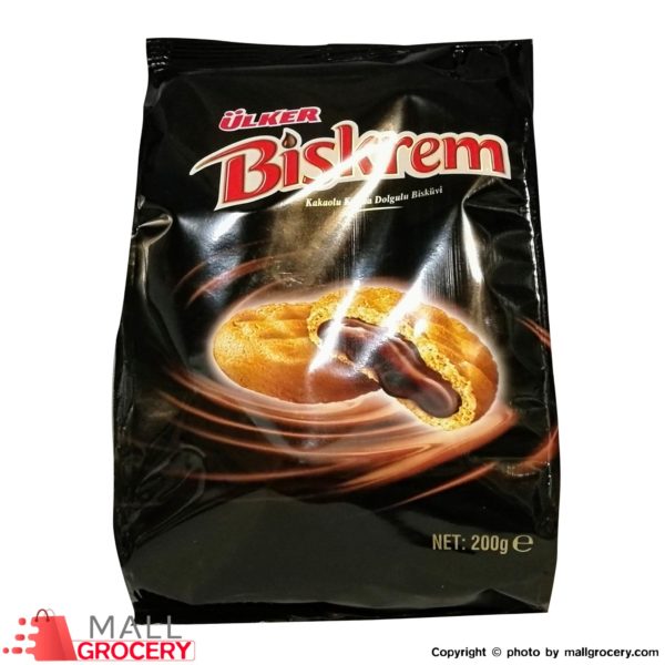 Ulker-Biskrem Cookies Cocoa Cream Filled 7 Oz 200 Gr