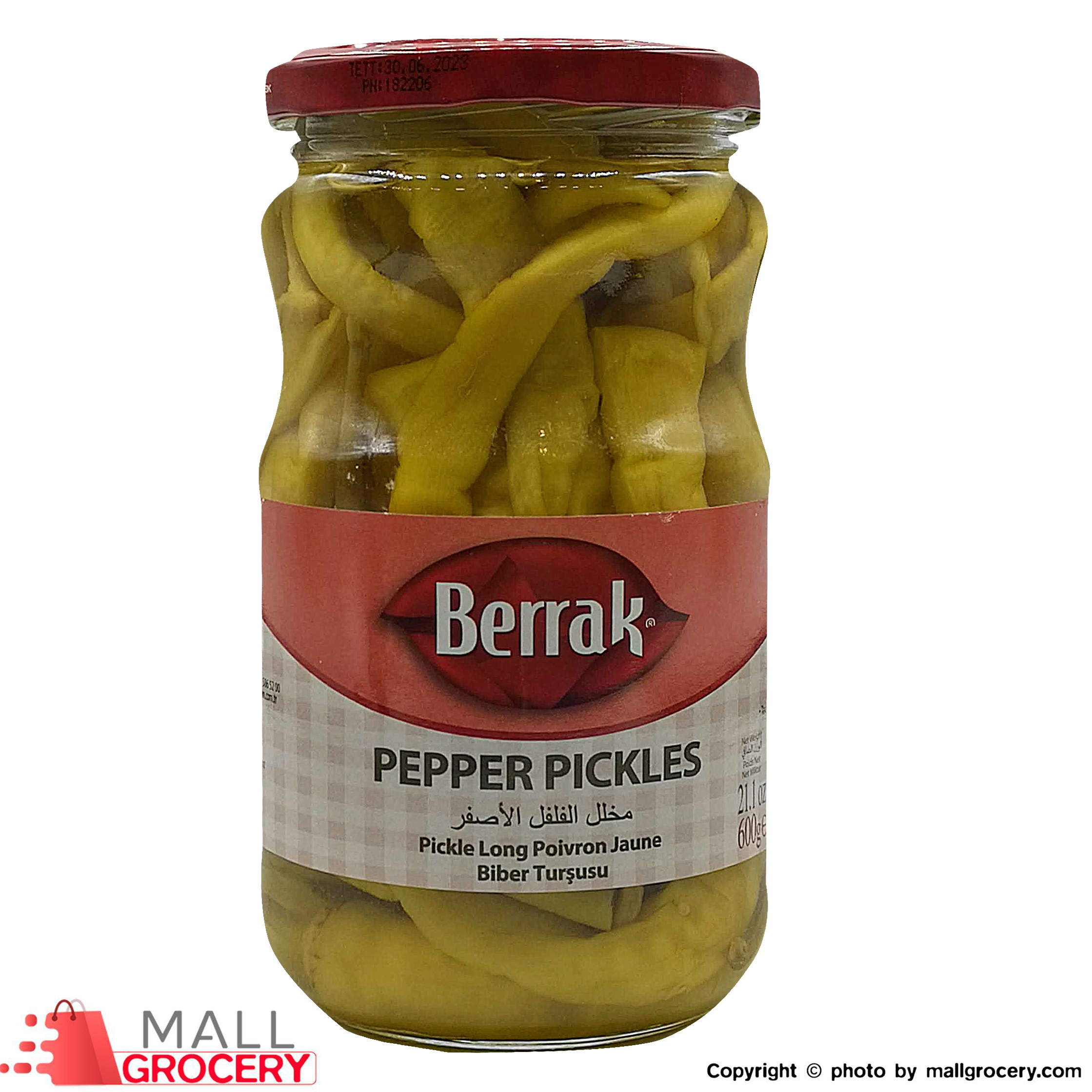 Berrak-Pepper Pickles 21 Oz 600 Gr Long Poivron Jaune