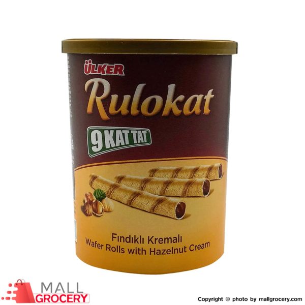 Ulker-Wafer Rolls with Hazelnut Cream 6 Oz 170 Gr 9 Kat Tat Rulokat
