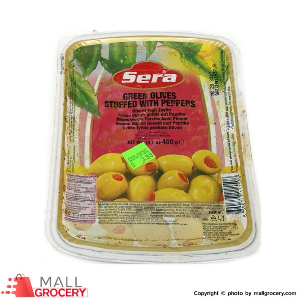 Sera-Green Olives Stuffed With Peppers 14.1 Oz