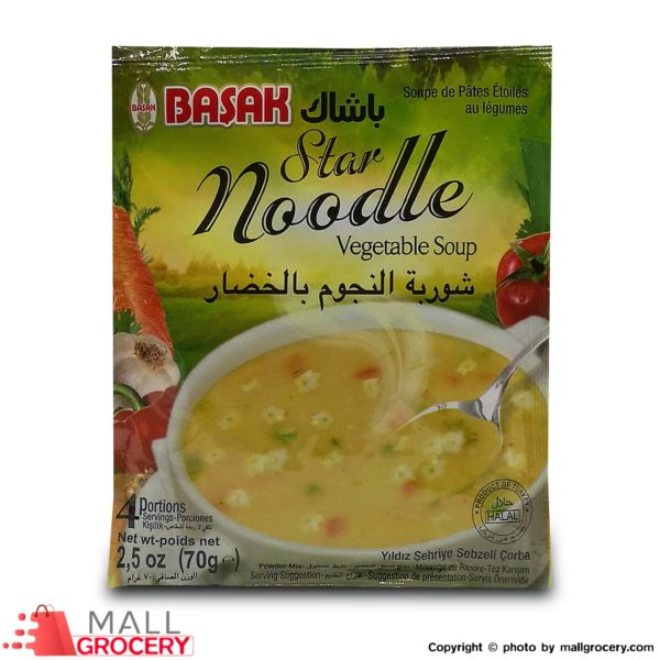 Basak-Star Noodle Vegetable Soup 2.5 Oz 70 Gr Halal