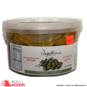 Green Land-Food Cracked Green Olives Balady 794gr