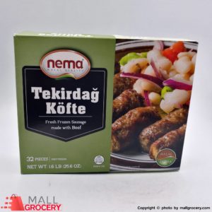 Nema-Tekirdag Kofte 32 Pcs- Halal Fresh Frozen Sausage Usa Made With Beef 25.6 Oz 1.6 Lb