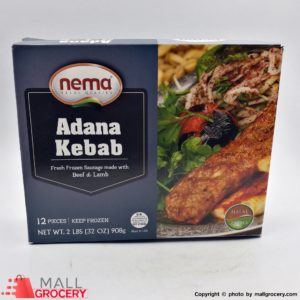 Nema-Adana Kebab - 12 X Fresh Frozen Sausage Usa Made With Halal Beef Lamb 2lb 32 Oz 908 Gr