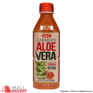 OKF-Red FARMER S ALOE VERA SABORES GRANADA ARTIFICIALES BEBIDA 16.9 FL OZ 500 ML