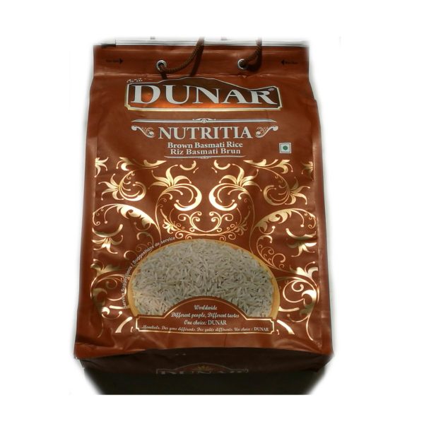 Dunar-Nutritia Brown Basmati Rice 10 Lb 4.54 Kg Brown Bag