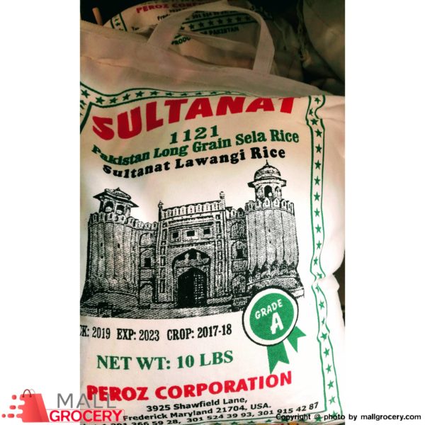 Sultanat-Pakistan Long Grain Sela Rice 10 Lb 4.54 Kg