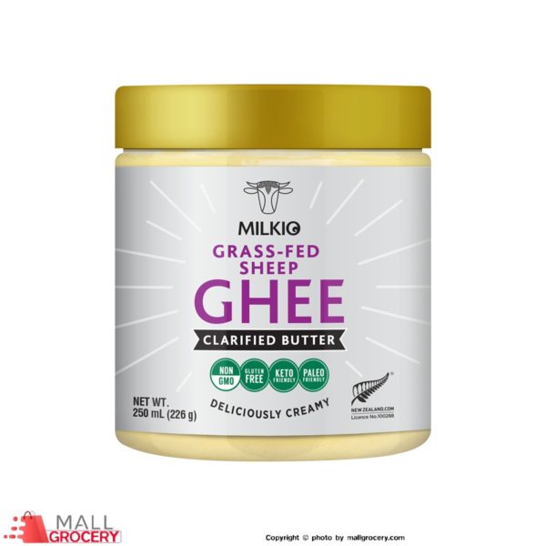 Milkio-Grass-Fed Sheep Ghee Clarified Butter Halal 250 ML 8.4 Oz 226 Gr