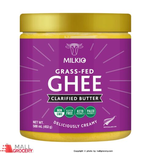 Milkio-Grass-Fed Cow Ghee Clarified Butter Halal 500 ML 16 O 453 Gr
