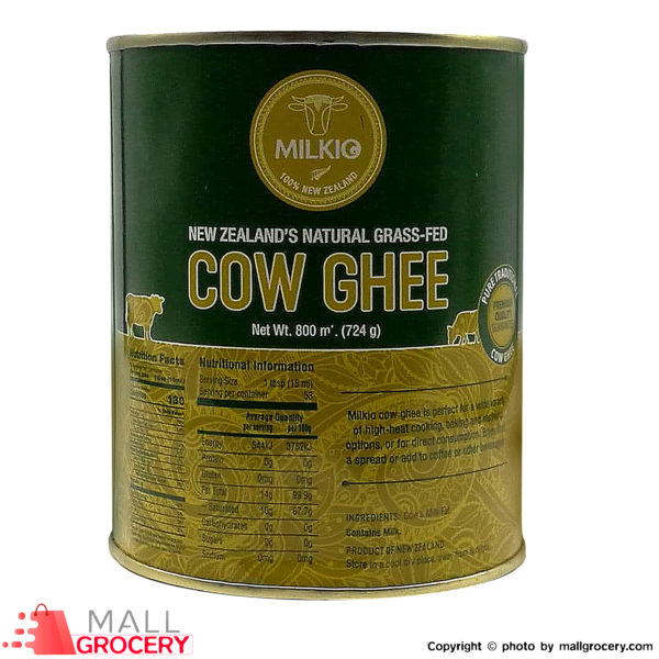 Milkio-Natural Grass-Fed Cow Ghee Halal 800 ml 724 Gr