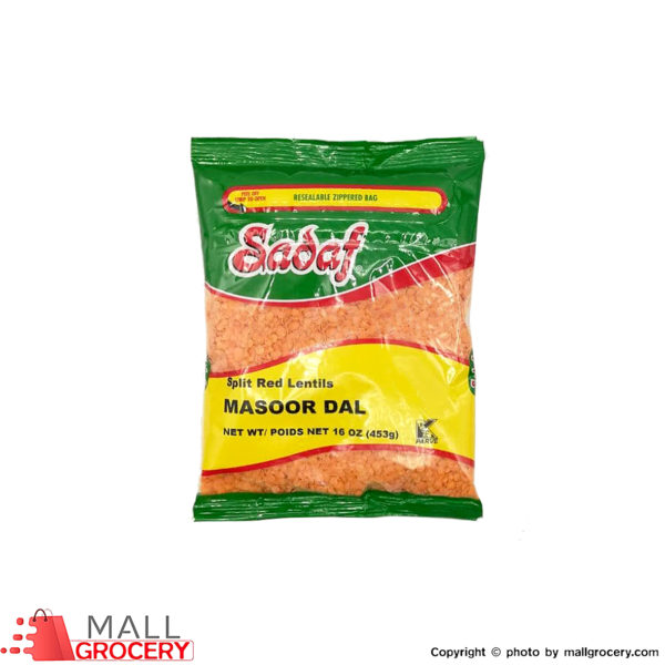 Sadaf-Masoor Dal Split Red Lentils 16 Oz 453 Gr