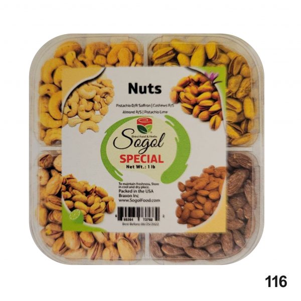 Sogol-Special Nuts-4 types of nuts 16 Oz 453 Gr