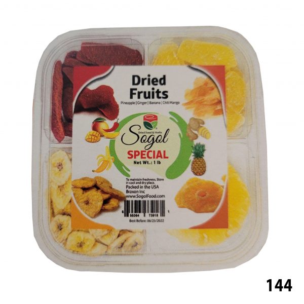 Sogol-Dried Fruits-4 types of dried fruits 16 Oz 453 Gr
