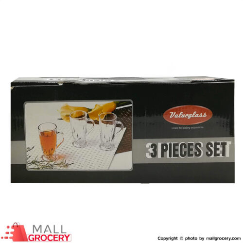 Valueglass-Glass Mug Crystal-Set of 3