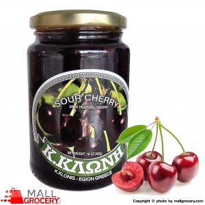 K.Klonis Egion-Sour Cherry Jam 16 Oz 450 Gr