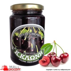 K.Klonis Egion-Sour Cherry Jam 16 Oz 450 Gr