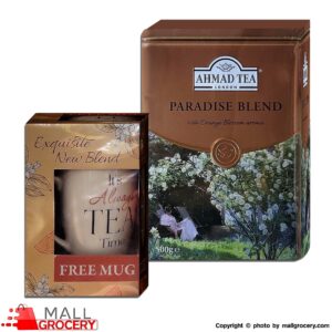 Ahmad-Tea 500 Gr Loose Tea Tin-Paradise Blend Gold+Mug