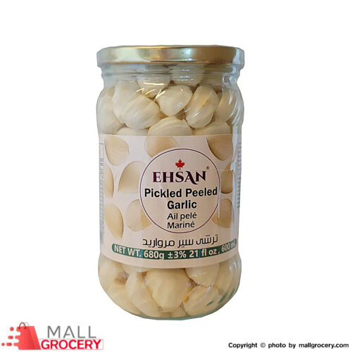 Ehsan-Pickled Peeled Garlic 680 Gr 600 ml