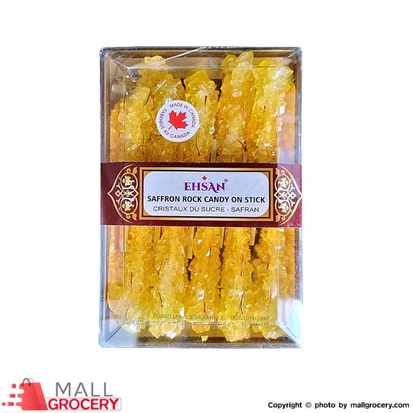 Ehsan-Rock Candy-on a Stick-Saffron x10 psc 200 Gr