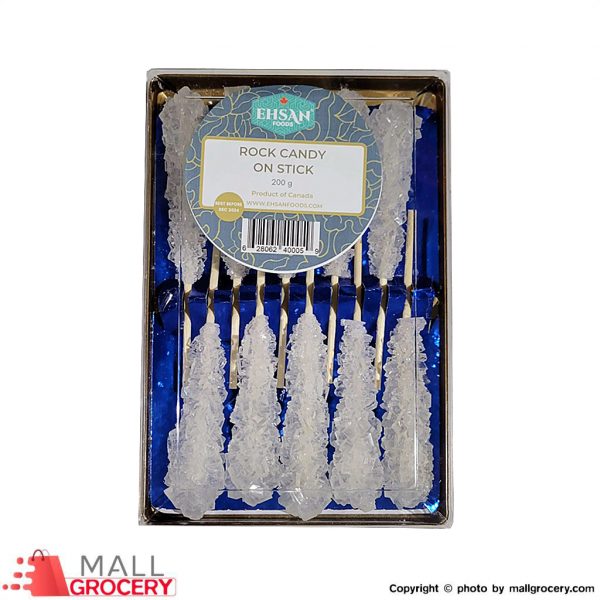 Ehsan-Rock Candy-on a Stick Nabat White 200 Gr-10 pcs