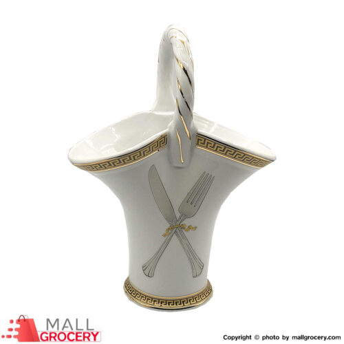 Collectable Porcelain Basket Vase for Cutlery