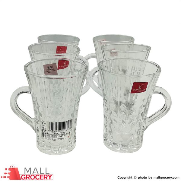 Blinkmax-Glass Mug Diamond-Set of 6