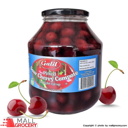 Galil-Pitted Sour Cherry Compote in light Syrup 3 Lb 1700 ml