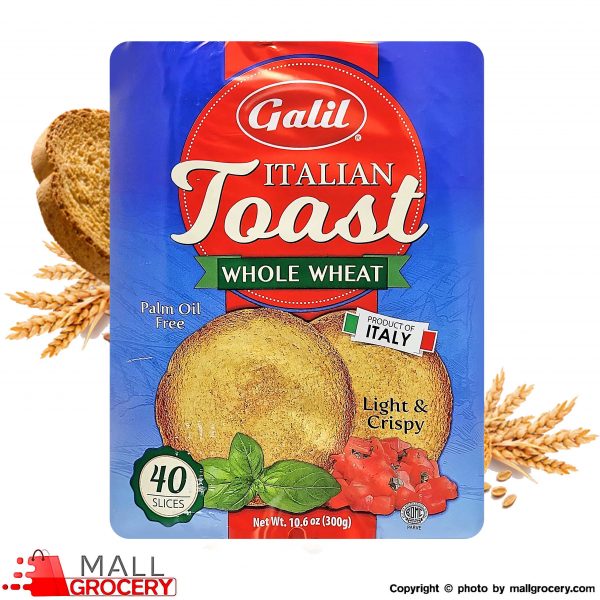 Galil-Italian Toast-Whole Wheat Light Crispy 40 Slices 10.6 Oz 300 Gr