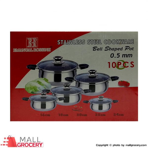 Emanual Rossinii-Pot Stainless Steel-Set of 10