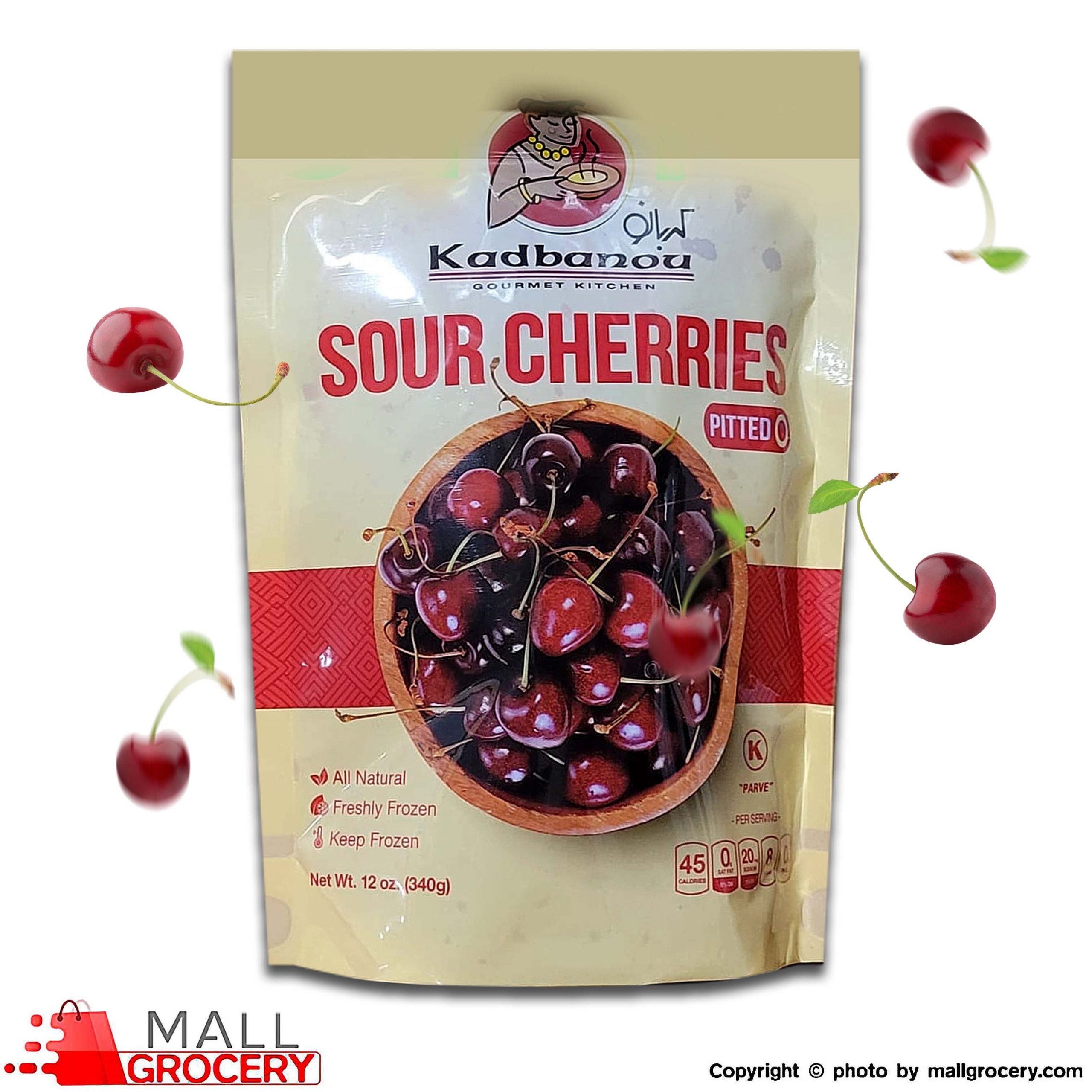 Kadbanou-Albaloo-Sour Cherries 12 Oz 340 Gr