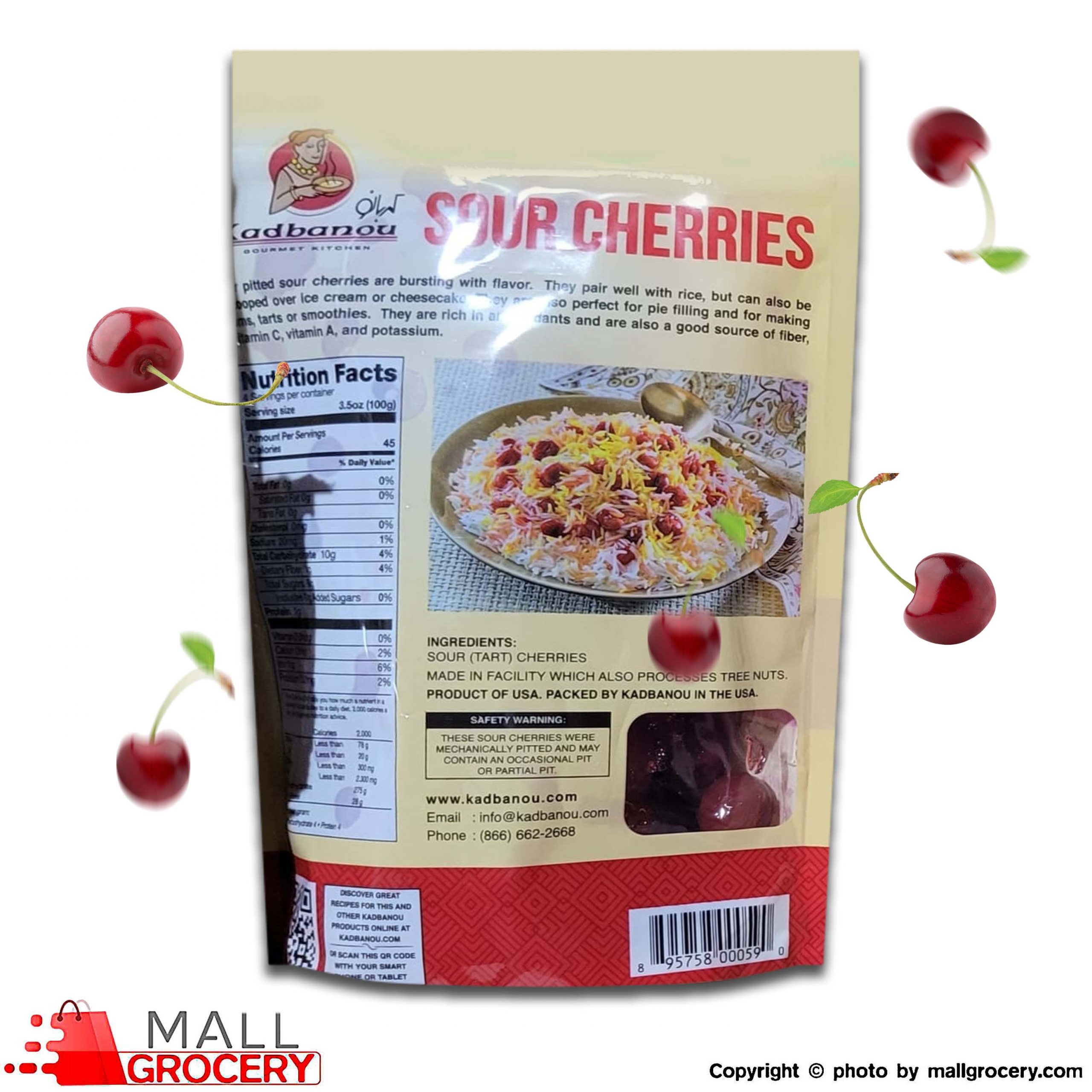 Kadbanou-Albaloo-Sour Cherries 12 Oz 340 Gr - Image 2