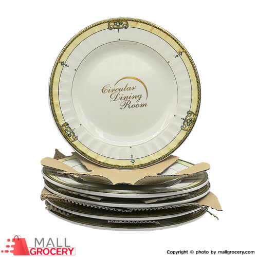 Plates Porcelain Dinner (circular Room Design)-Set of 6